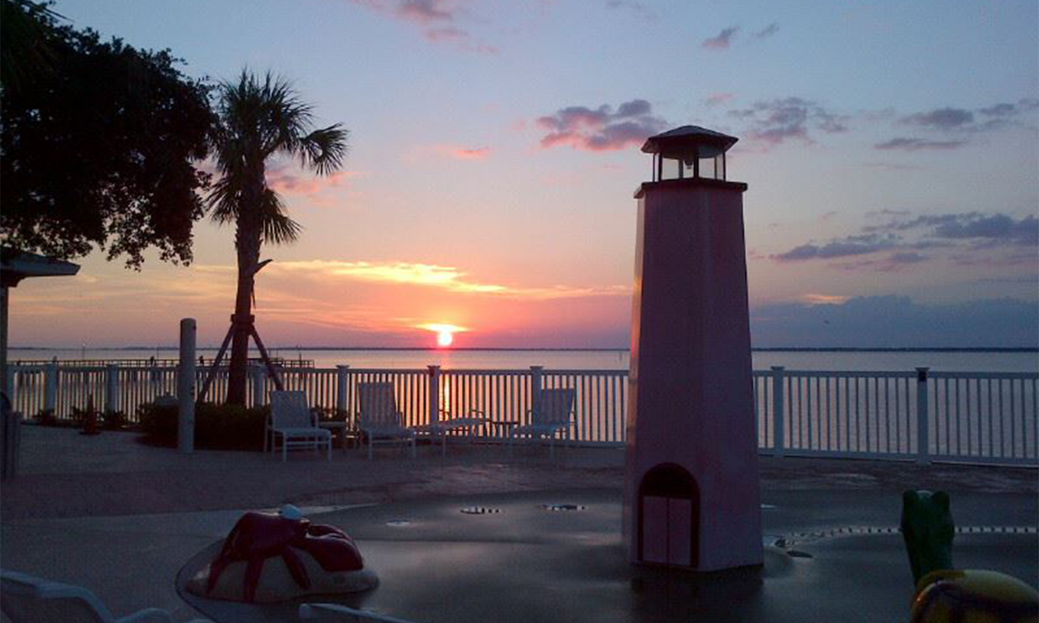 Splash Park at Sunset