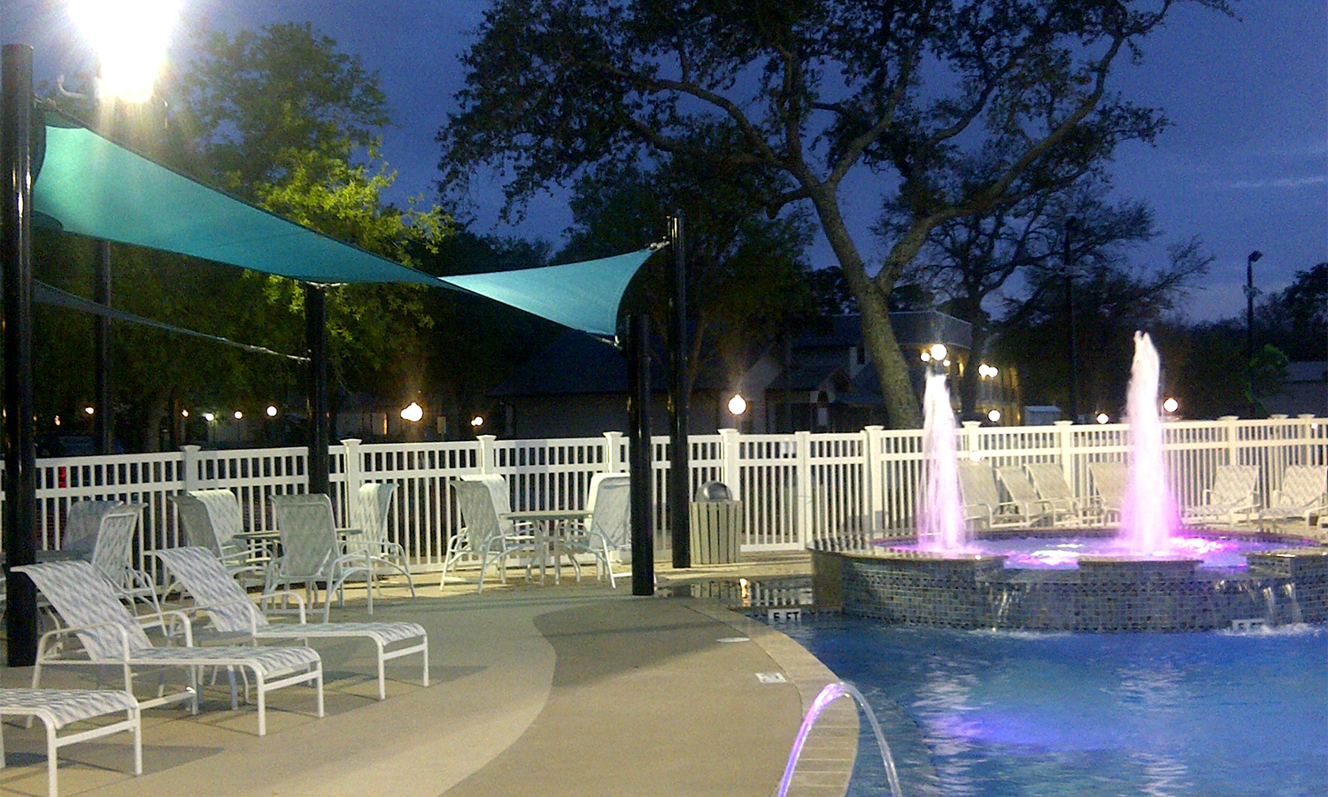 Splash Park Hot Tub at Night